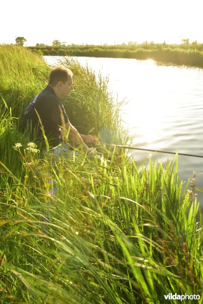 Visser langs de Bourgognevaart