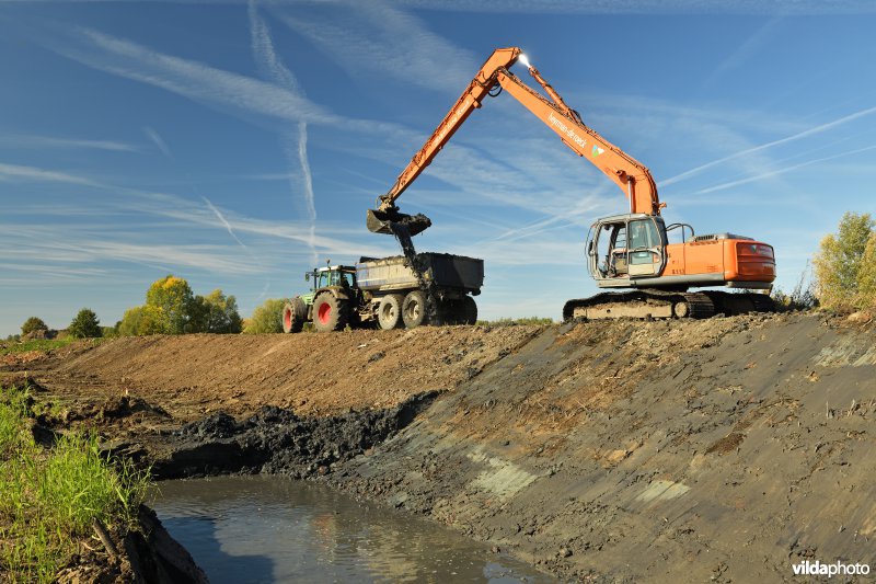 Uitgraven van oude Schelde