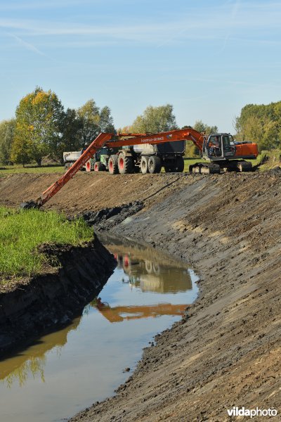 Uitgraven van oude Schelde