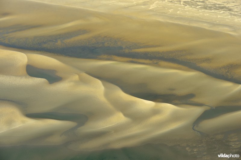 Luchtfoto van de Waddenzee