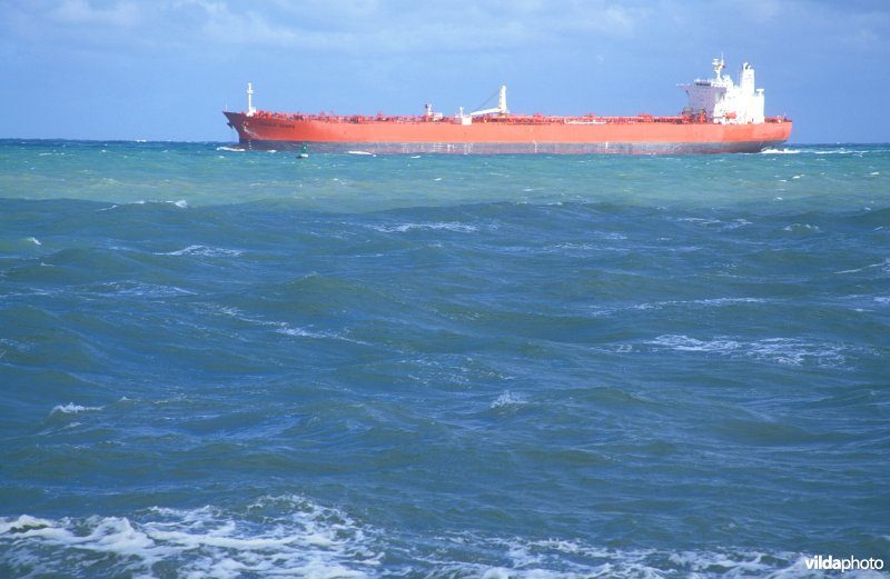 Olietanker in de Noordzee