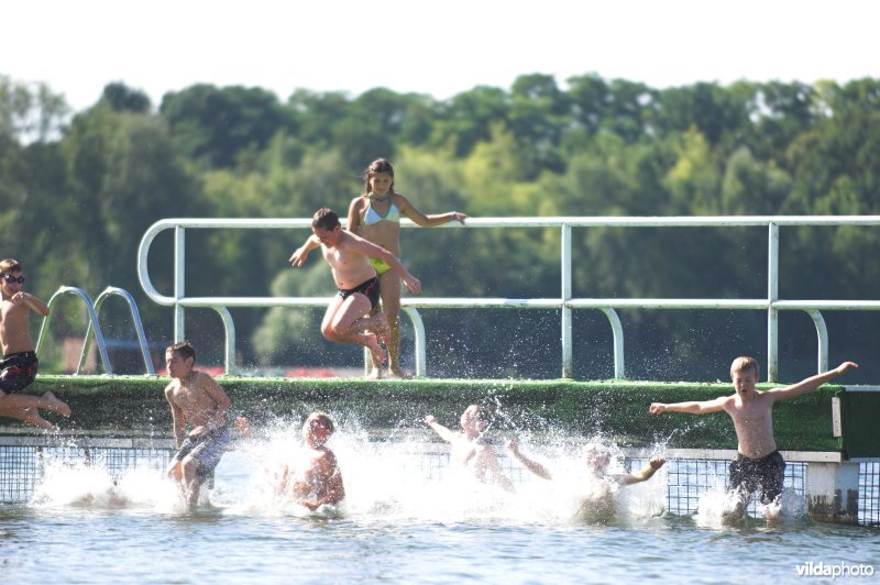 Spelende kinderen in het recreatiedomein Hofstade