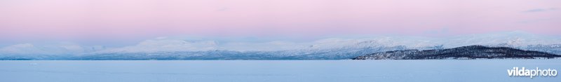 Winterse bergen in Lapland