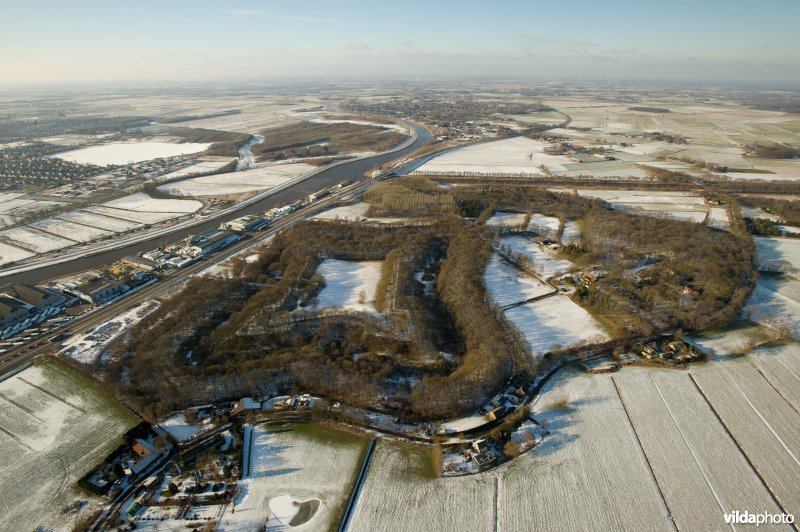Luchtfoto van de Spinolaschans nabij Breda