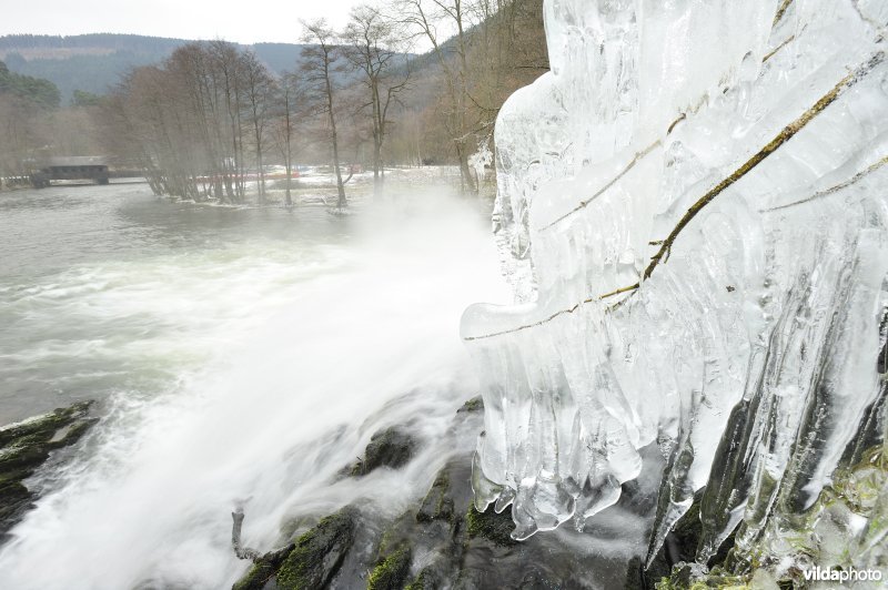 Waterval van Coo in de winter