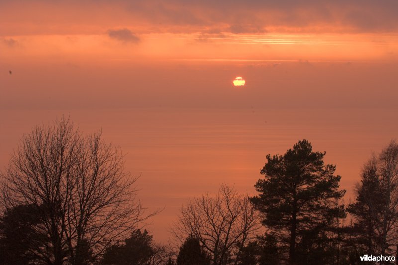 Zonsondergang aan Vättermeer